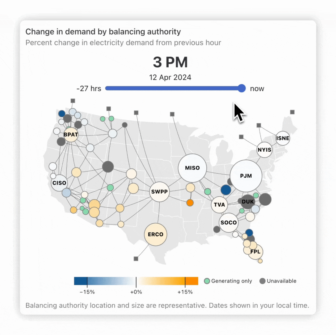 EIA dashboard map