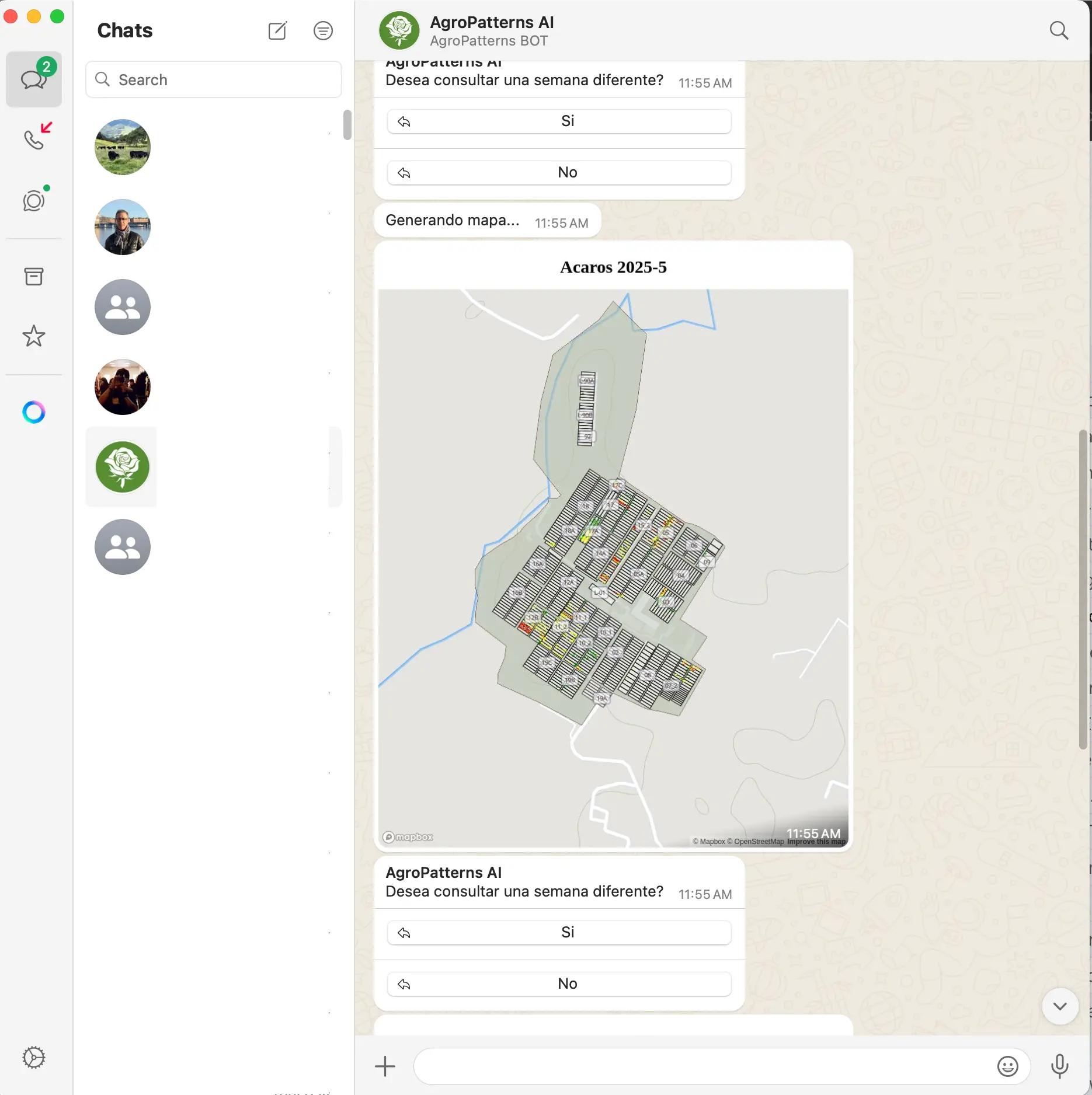 agropatterns whatsapp integration